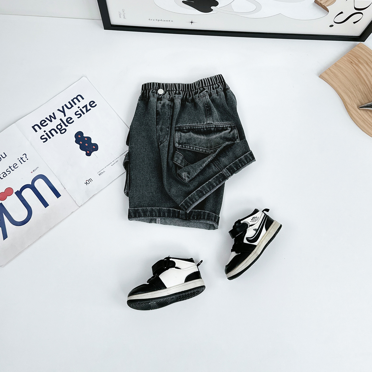 儿童五分裤子薄款男童工装牛仔裤夏季洋气潮BQ25519Z悠悠童话童装