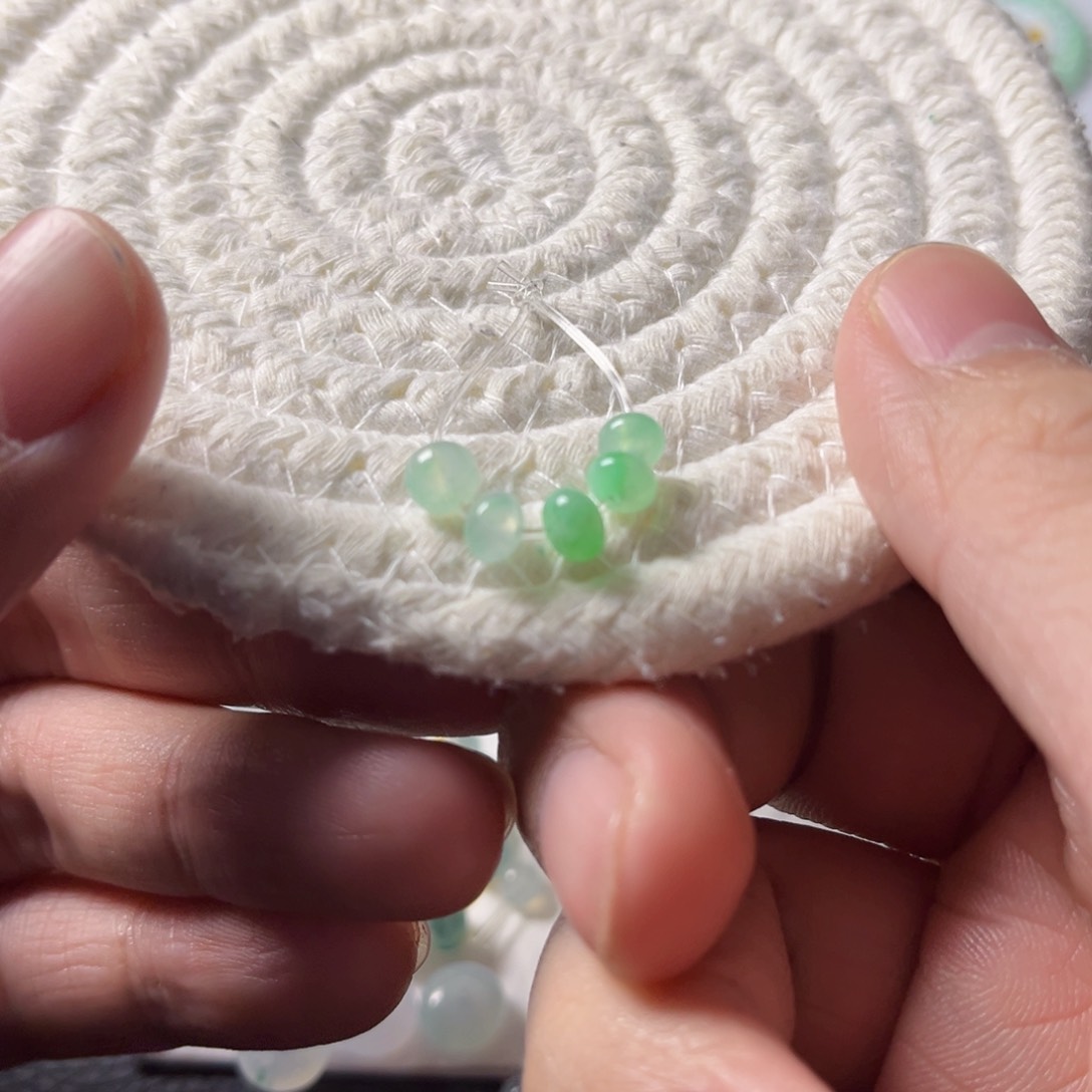 翡翠散珠悅*天然缅甸A货珠子5颗