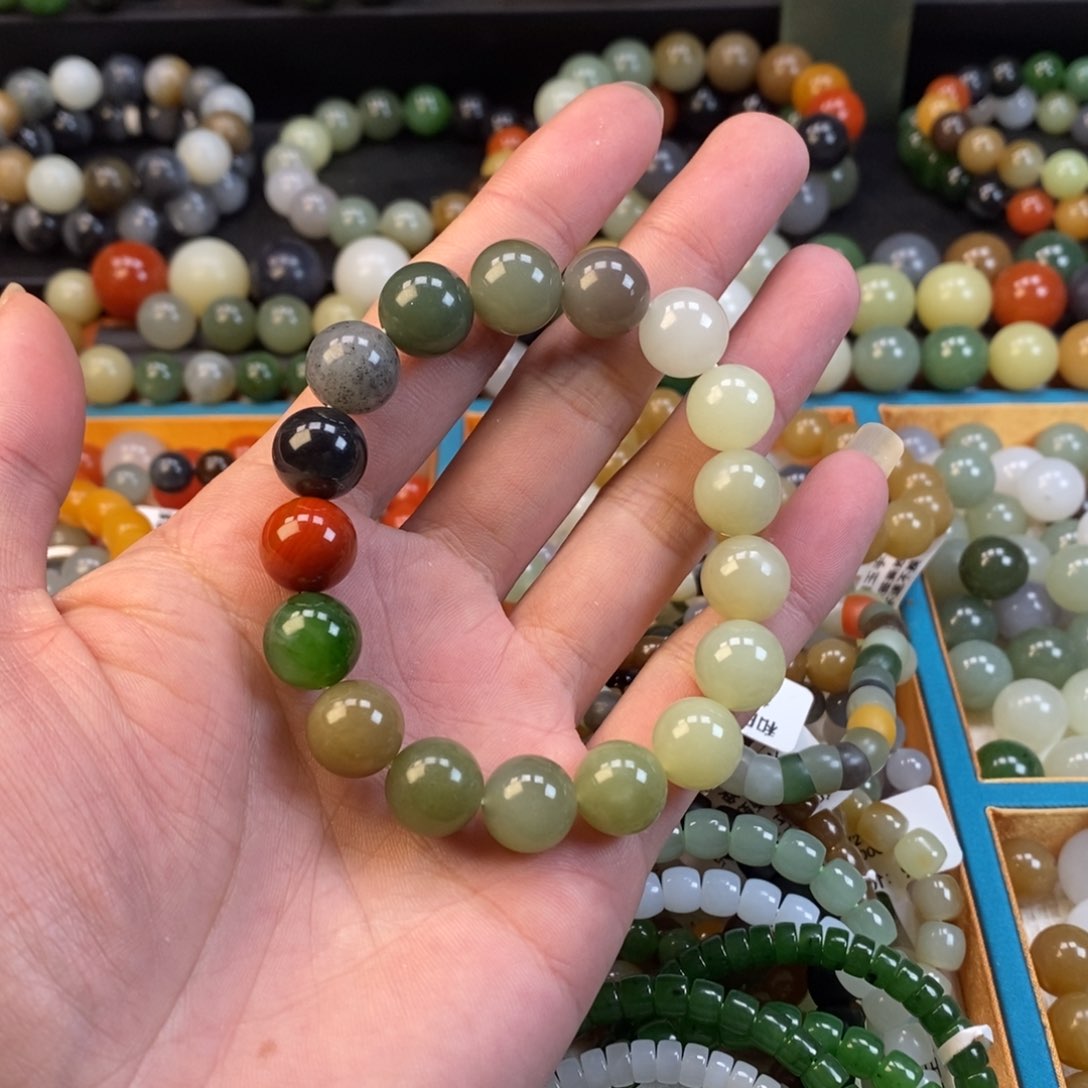 和田玉手串未镶嵌卡12福利多宝