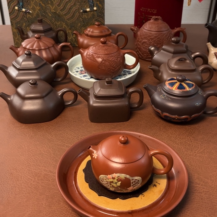 紫砂茶壶西施泥绘手工壶