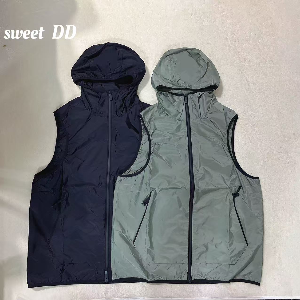 Sweet DD双色户外运动休闲连帽马甲