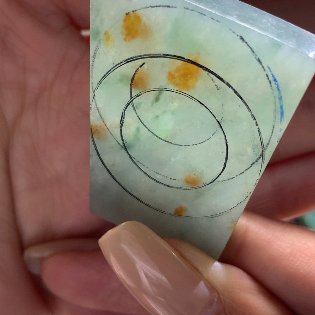 定制翡翠未镶嵌曦***巴翡翠特色一整块 欢乐价