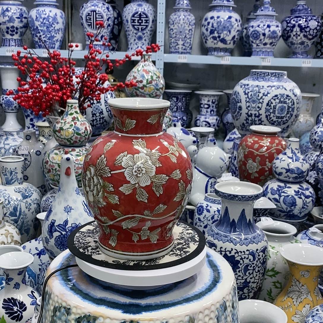 【闪购商品】摆件石榴瓶瓷器摆件…………………………