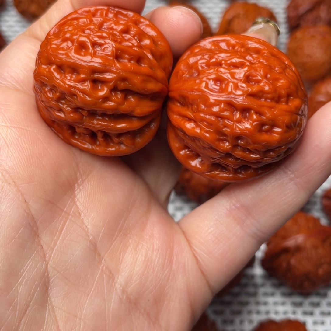 桃核吊坠文玩核桃 手把件 铁锤妹妹 35