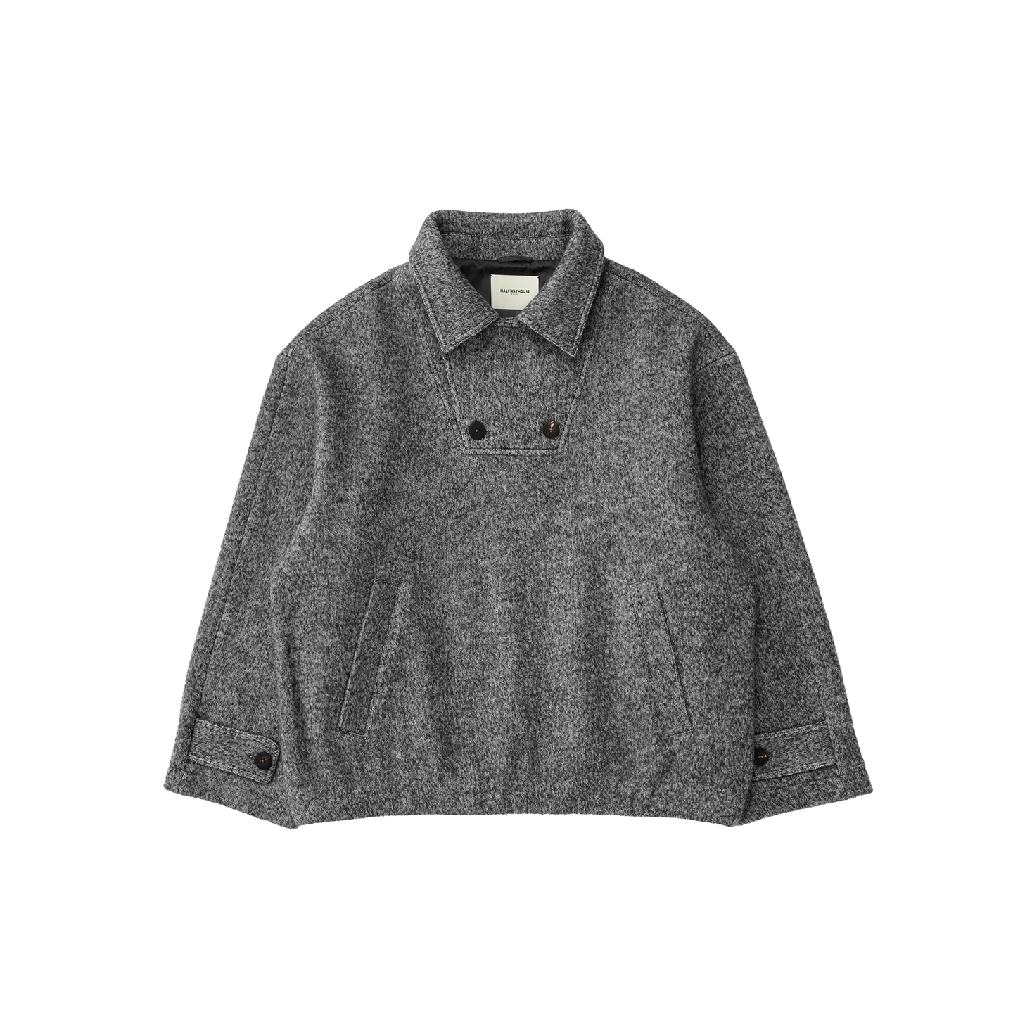 HalfwayHouse原创设计日系秋冬新款休闲短款毛衣外套男