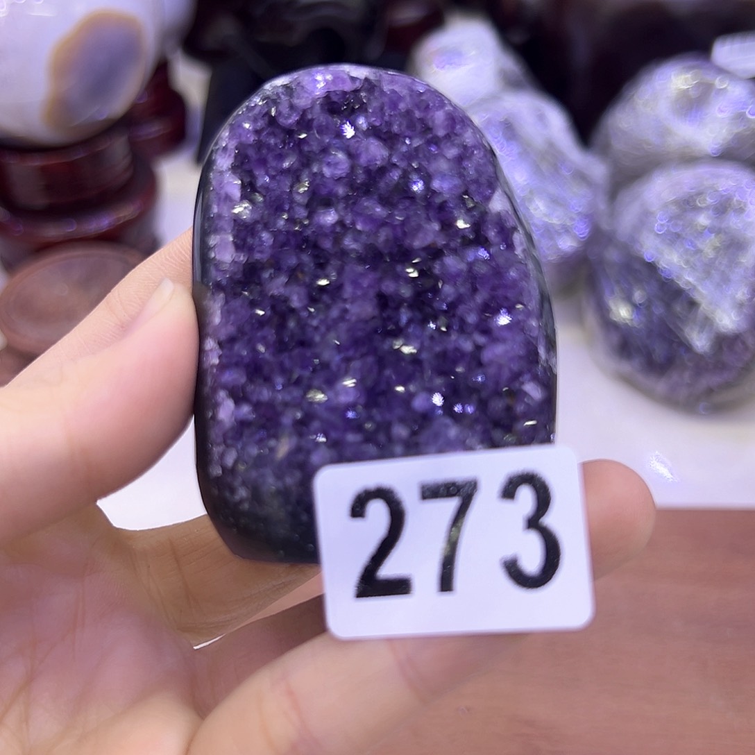 紫晶水晶摆件未镶嵌