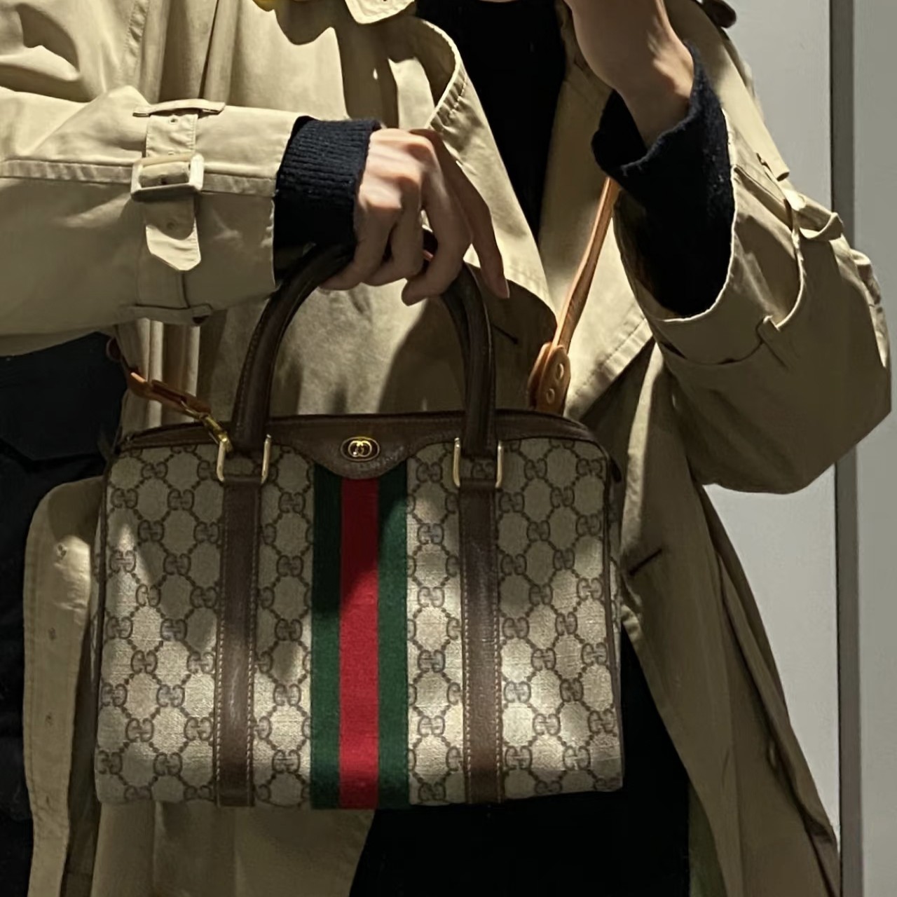 95新 GUCCI/古驰 G专属/古驰波士顿手提包/05012