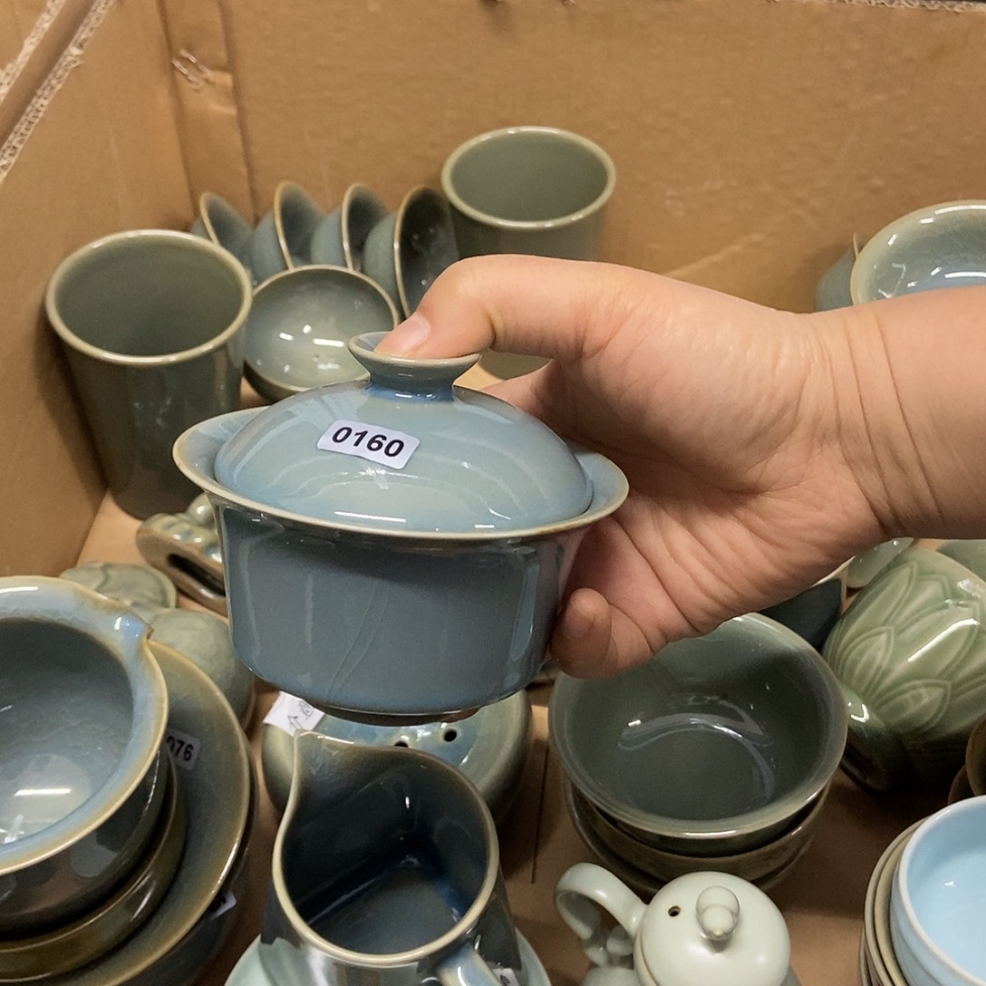 北***真马蹄盖碗原矿天蓝