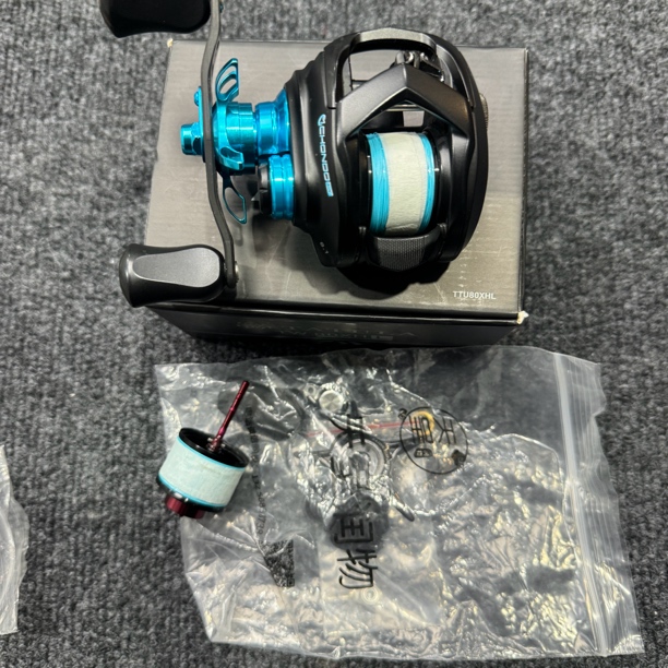 97#路亚水滴轮，蜘蛛80左8pth改件路伯特线杯轻微齿感书盒齐全