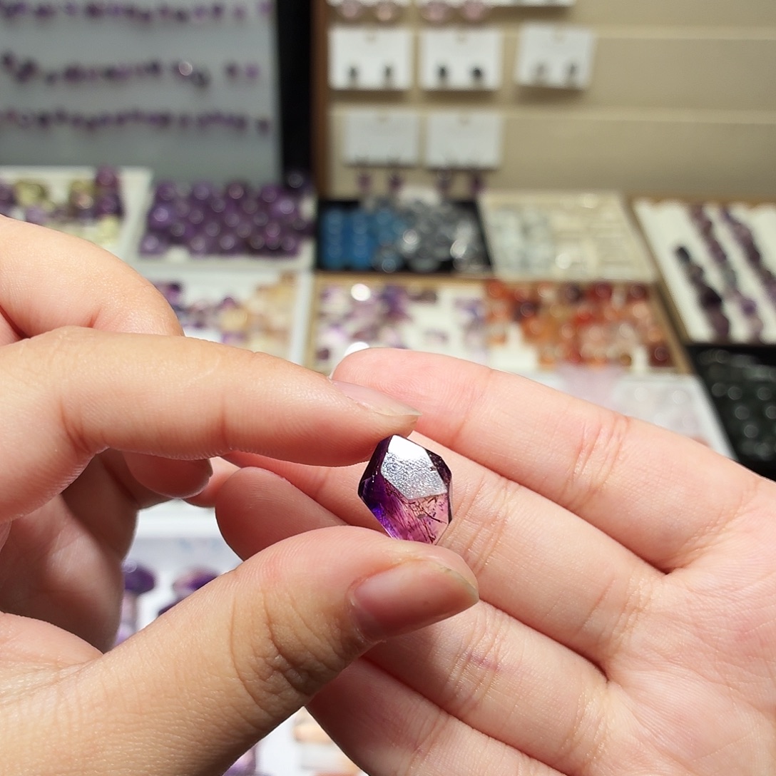 水晶吊坠(不含链)未镶嵌福利款 紫超七 随形 打孔定制不退换