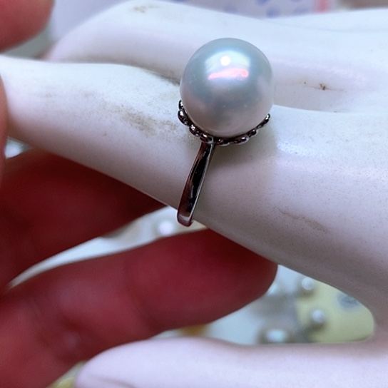 银S925镶嵌淡水珍珠耳饰