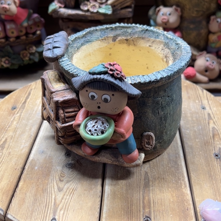 嘻哈多肉花盆百搭