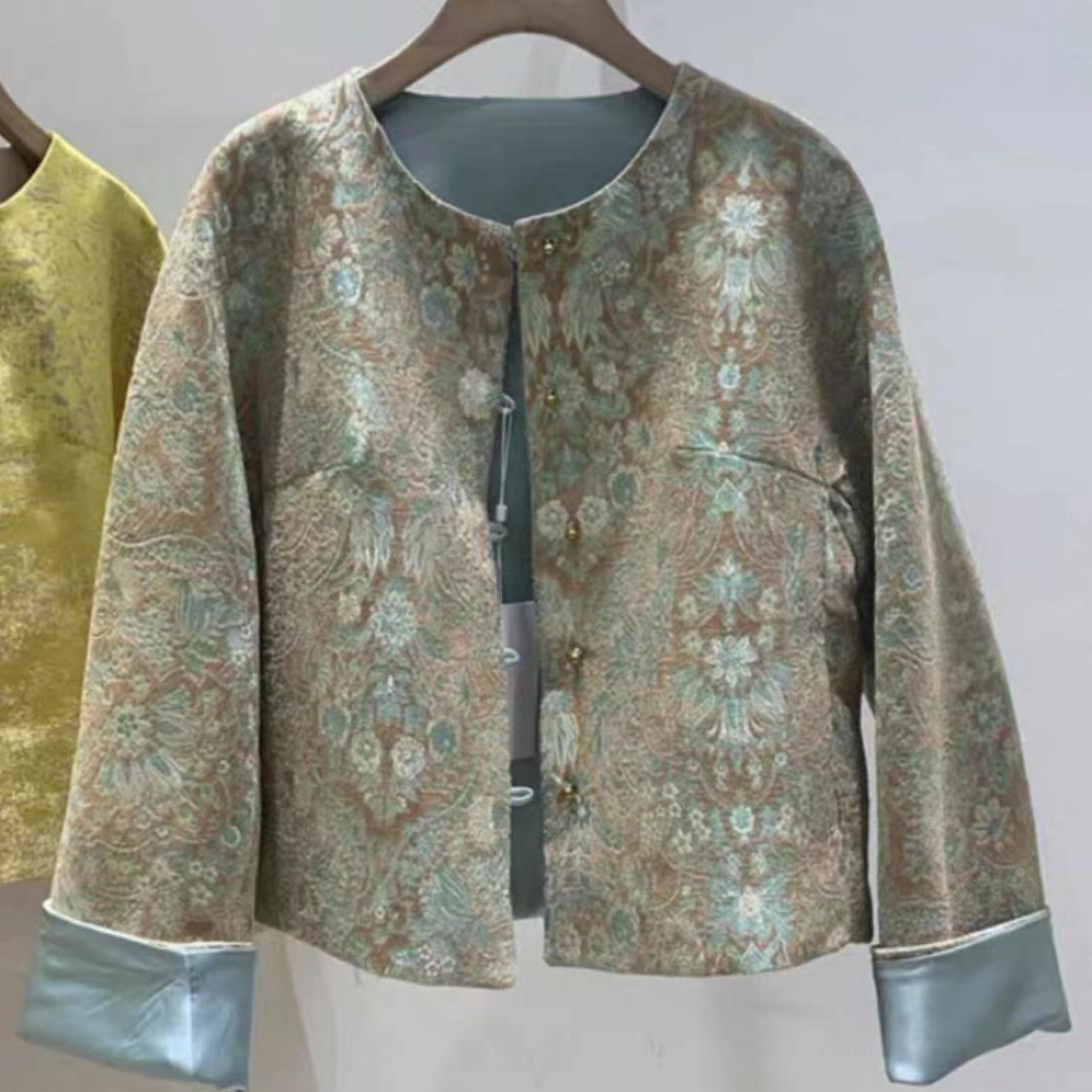 25款新中式长袖女提花外套重磅国风百搭休闲