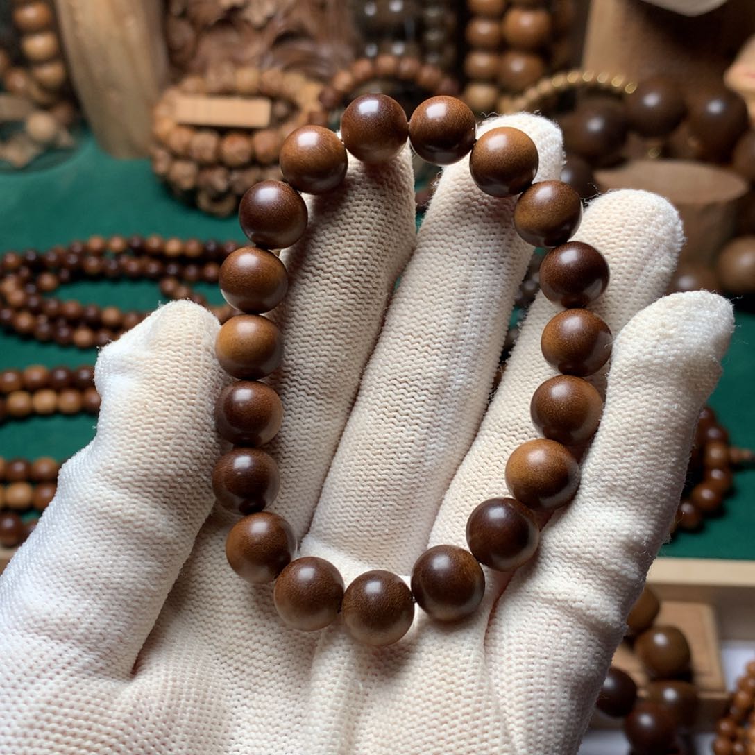 檀香木手串/手链老山檀香1.0横纹黑肉