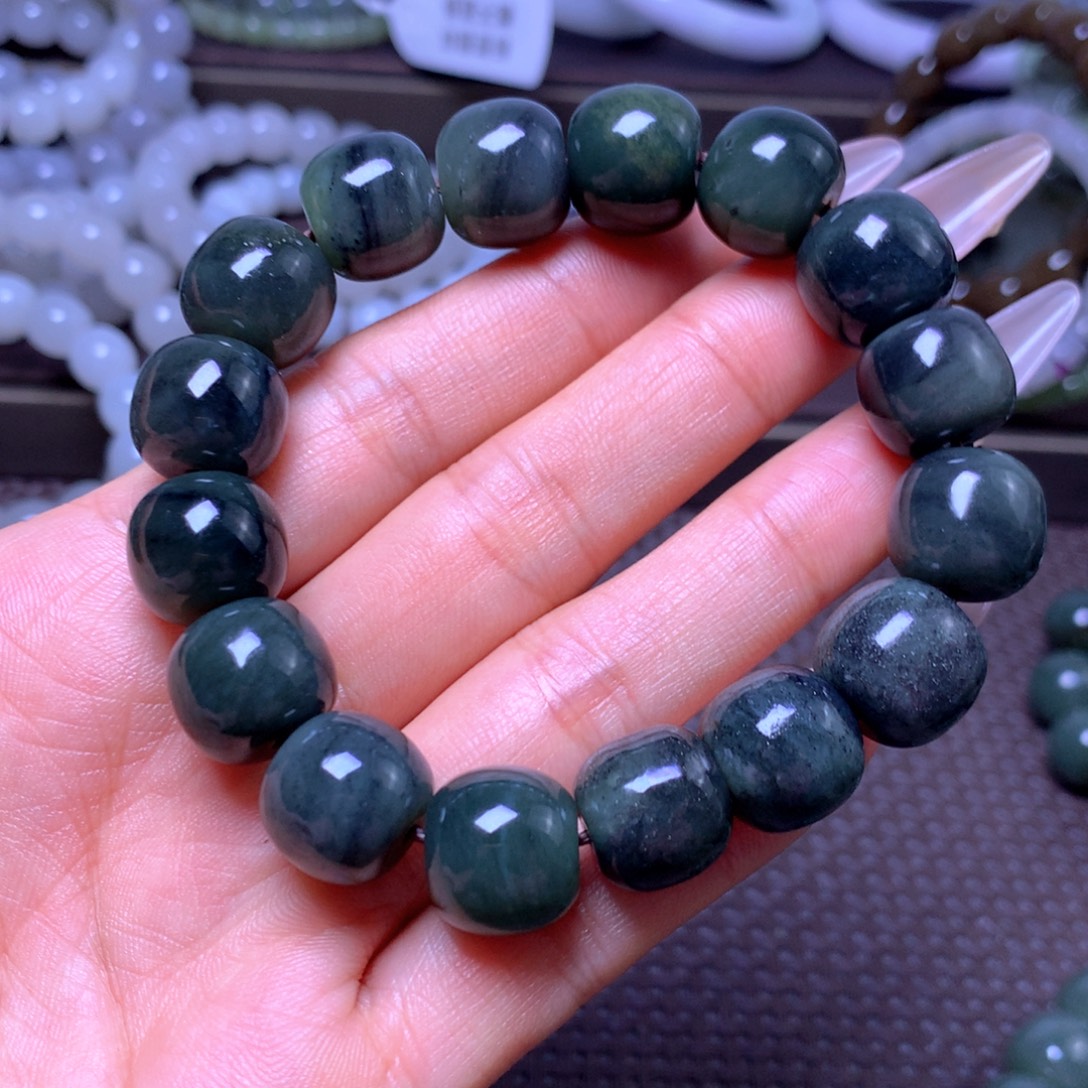 和田玉未镶嵌手串卡14