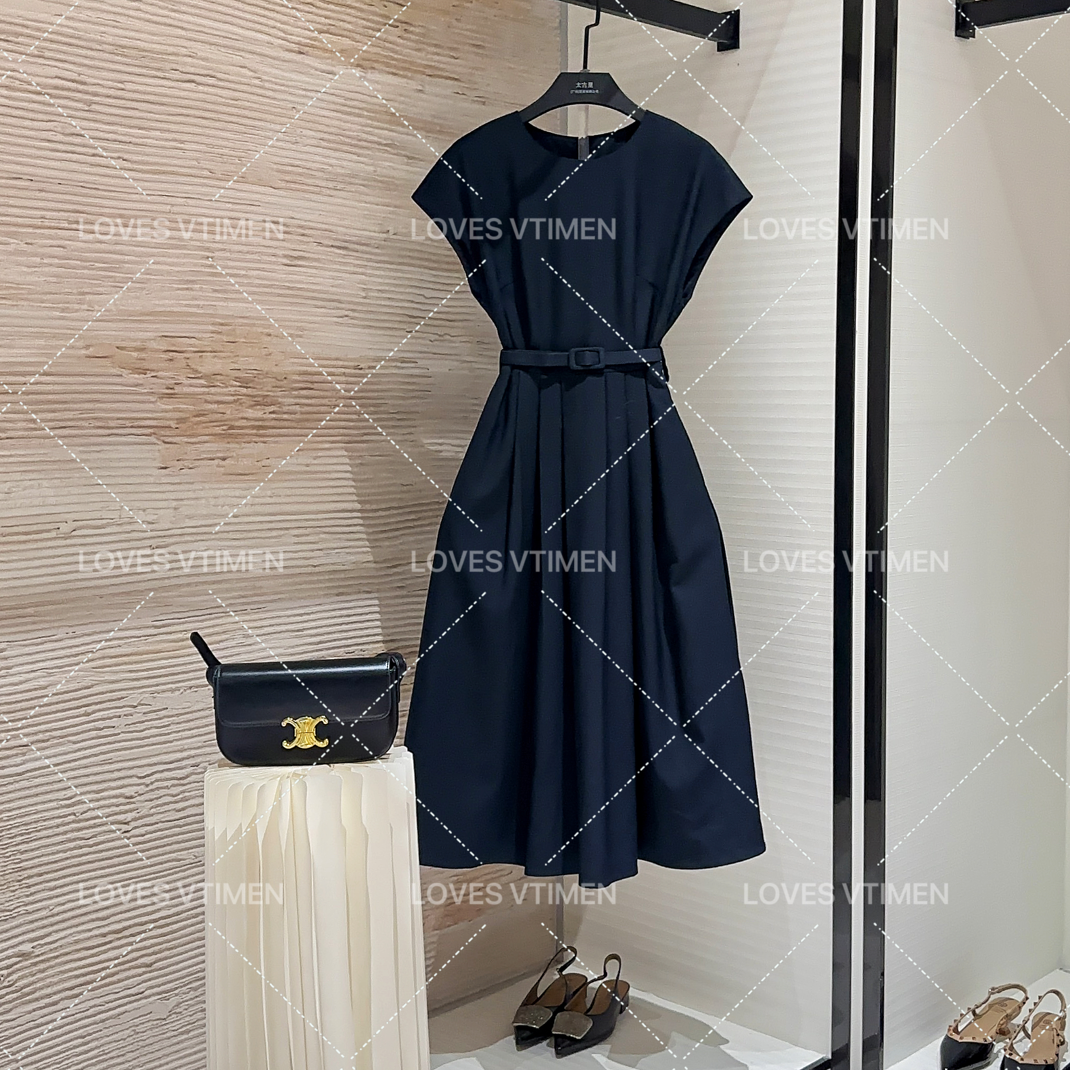 【LL专属】赫本风高定显瘦气质法式时尚长款连衣裙L-A1716