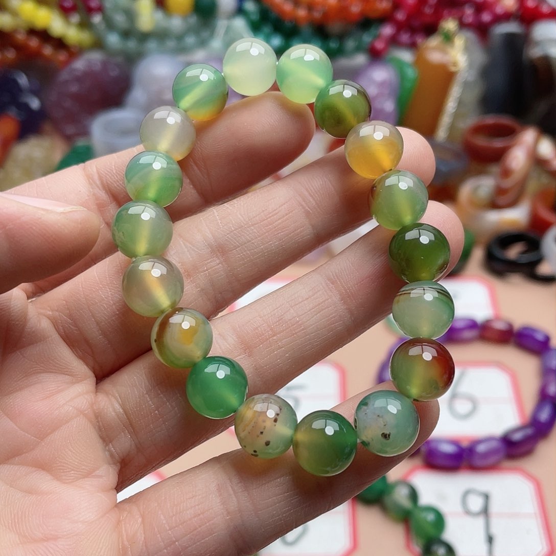 玛瑙/玉髓颈饰合金火*