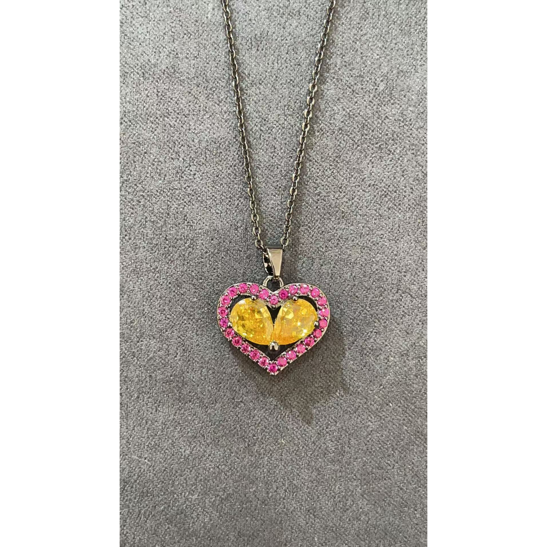 吊坠 福玺甄选黄爱心吊坠7209