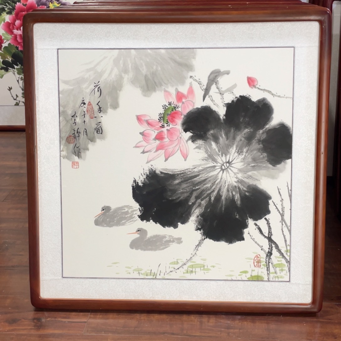 国画带框尺寸63*63厘米