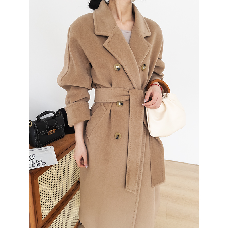 801经典款气质风衣高级感双面大衣长款双排扣