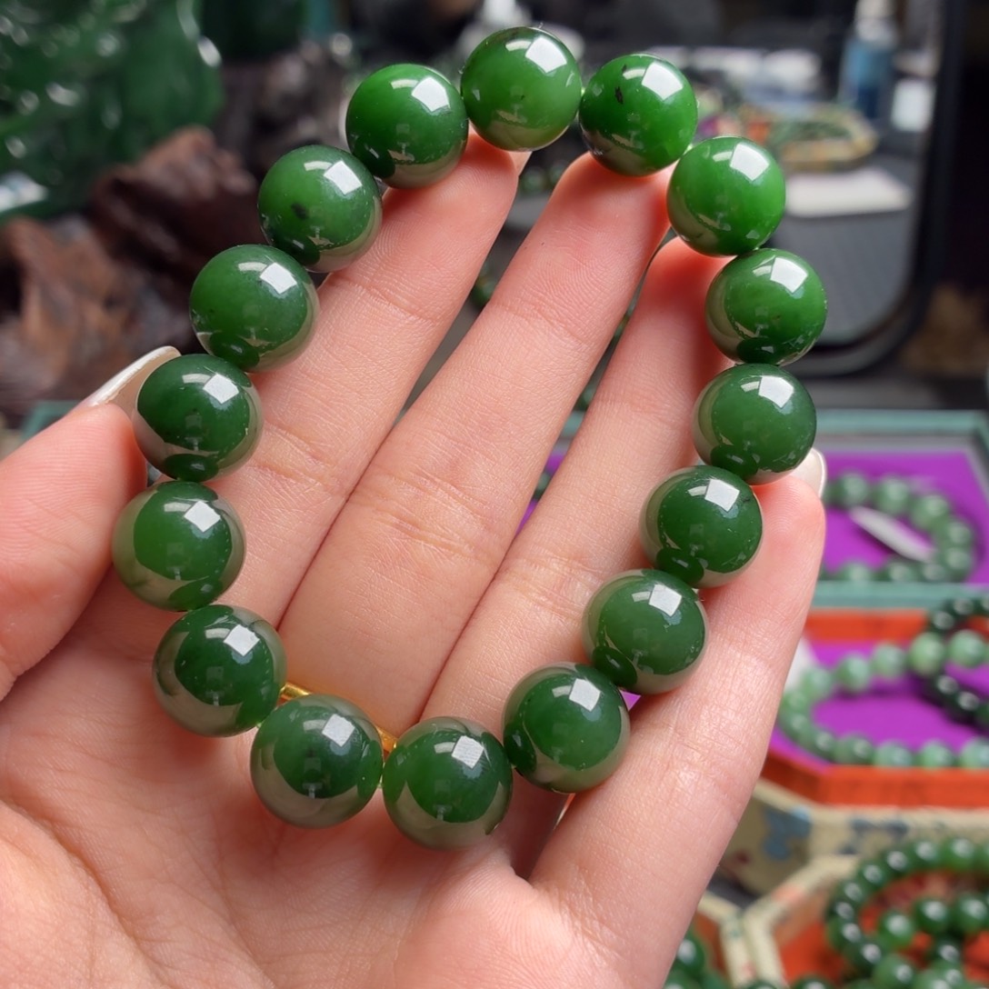 和田玉（碧玉）未镶嵌手链