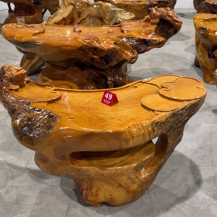 香榧木香樟木根雕实木茶台