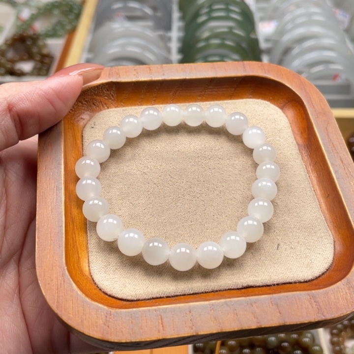 和田玉手串8mm未镶嵌