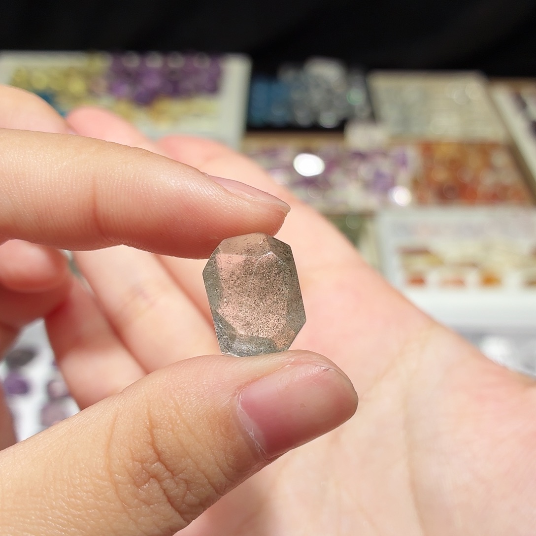 水晶吊坠(不含链)未镶嵌金太阳 随形 打孔定制不退换