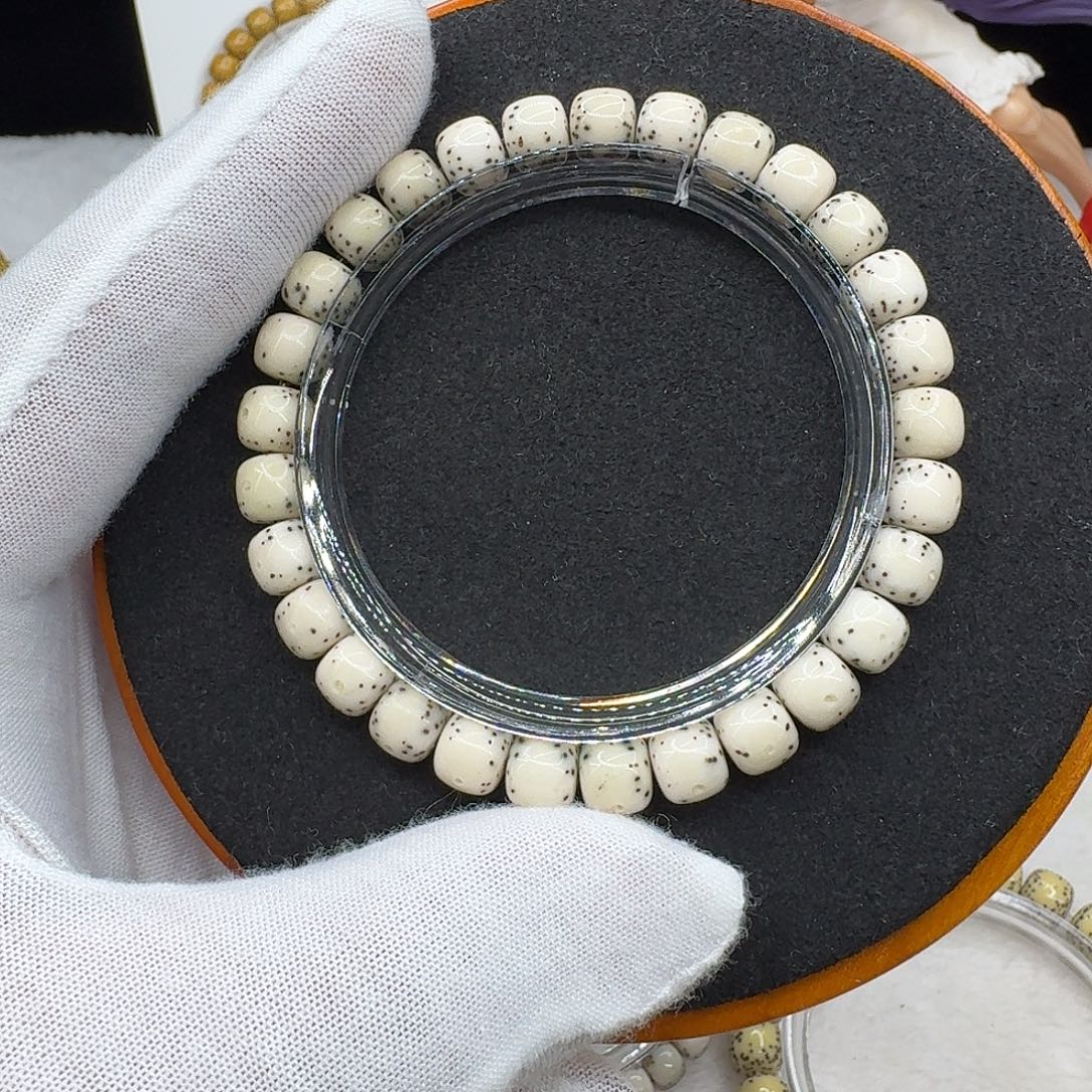 手串星月菩提卡8正月留白古瓷白