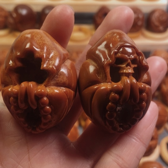 橄榄核手串/手链再****计骷髅一对无相