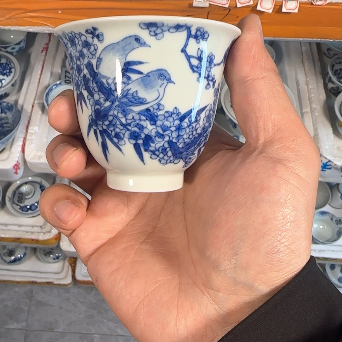 杯景德镇手工青花茶具