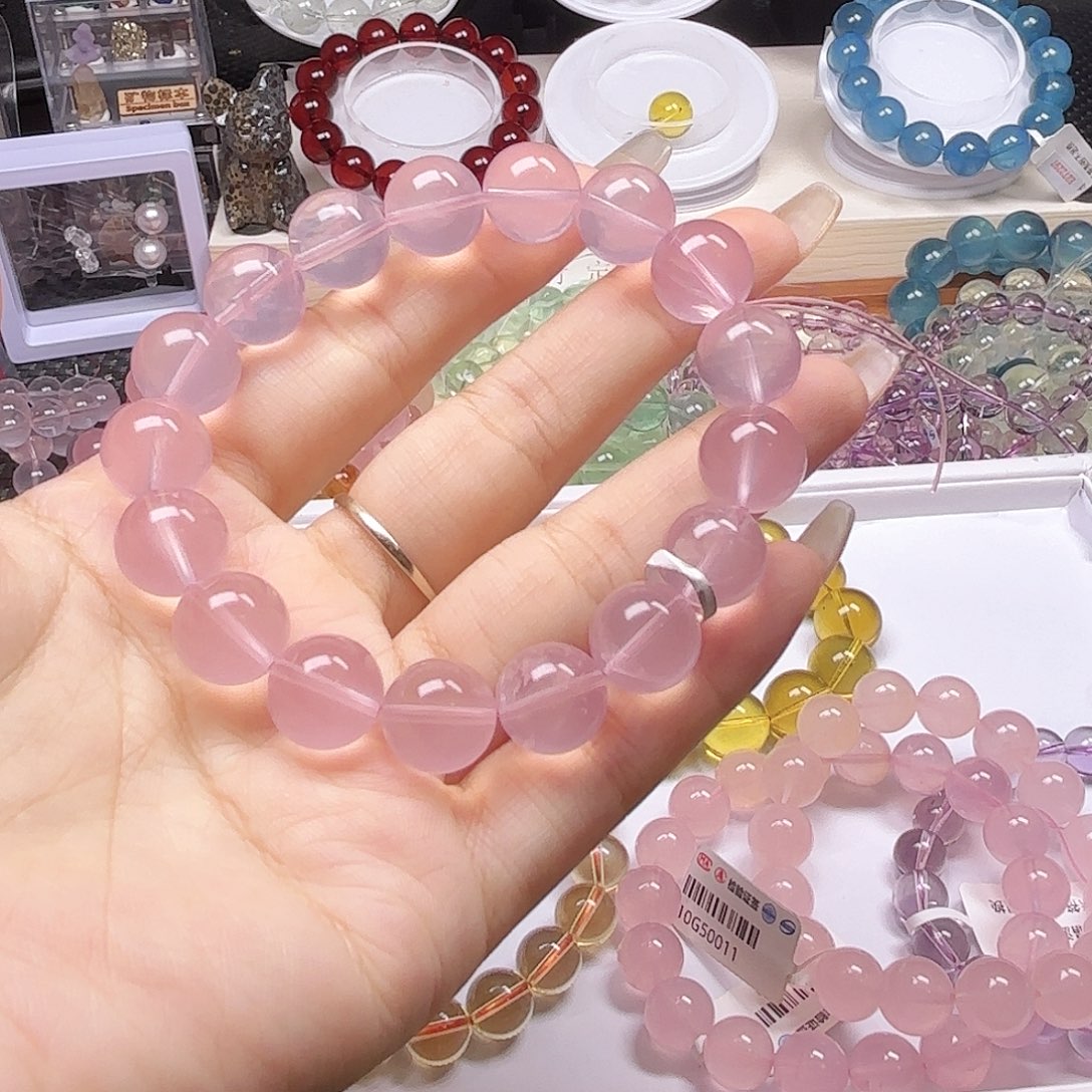 水晶手链未镶嵌不**凡果冻粉12.8