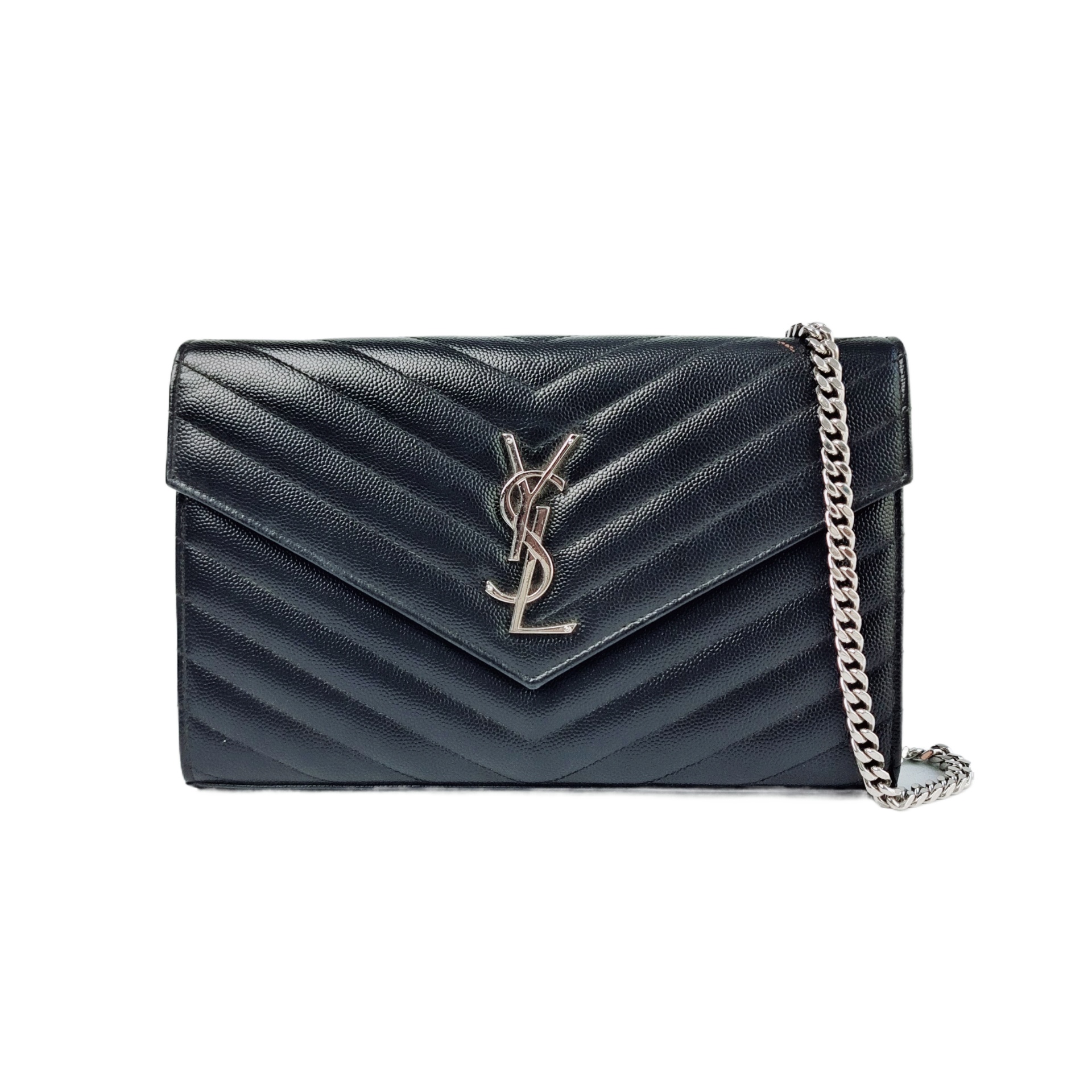 95新 圣罗兰 安洁利严选链条钱包/BK0157365 斜挎包