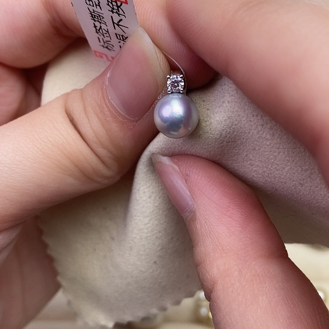 海水珍珠颈饰银S925镶嵌