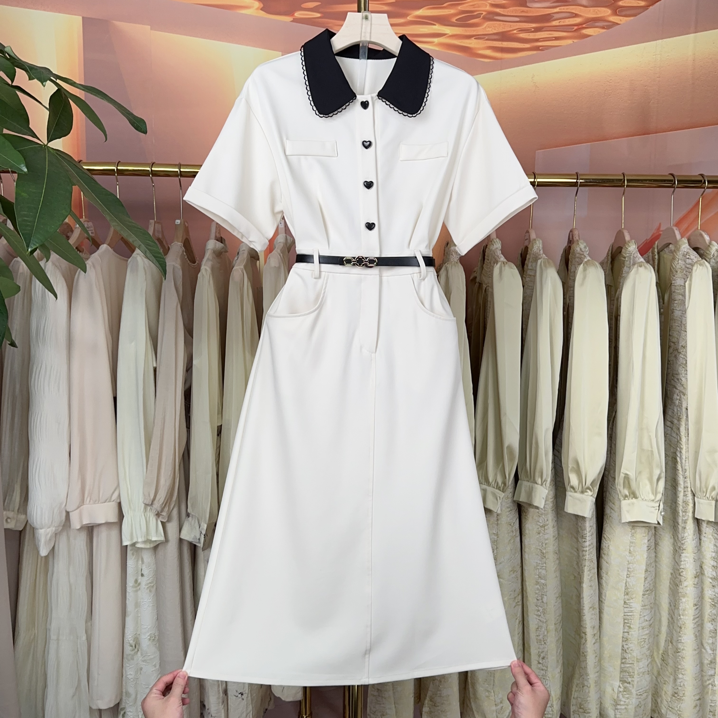 【RG1520】2025年新款时尚气质百搭减龄显瘦轻奢长款女装连衣裙