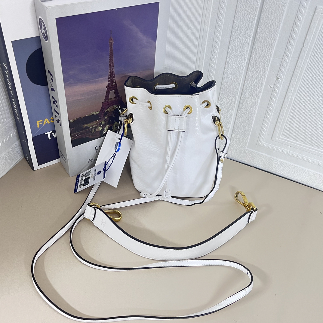 95新 FENDI/芬迪 95新 白金mini水桶单肩斜挎包
