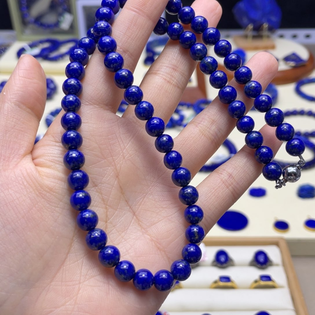 未镶嵌青金石项链7m m