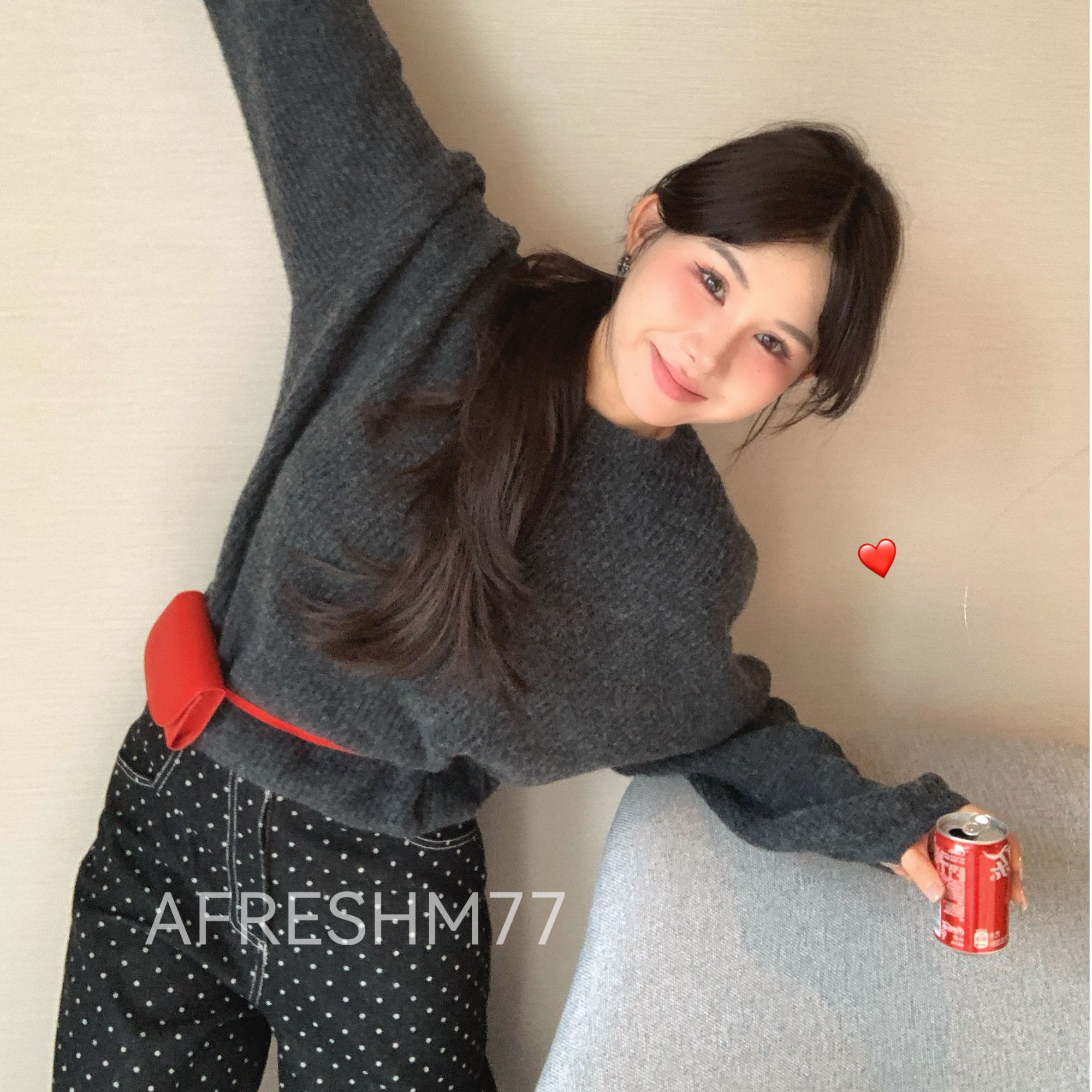 AFRESHM77【全员爱住】圆领羊毛宽松慵懒风针织衫R0120