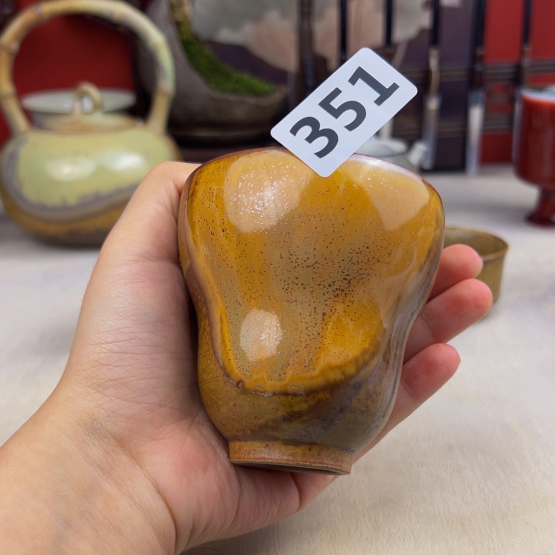 杯糖***猪纯手工柴烧主人杯