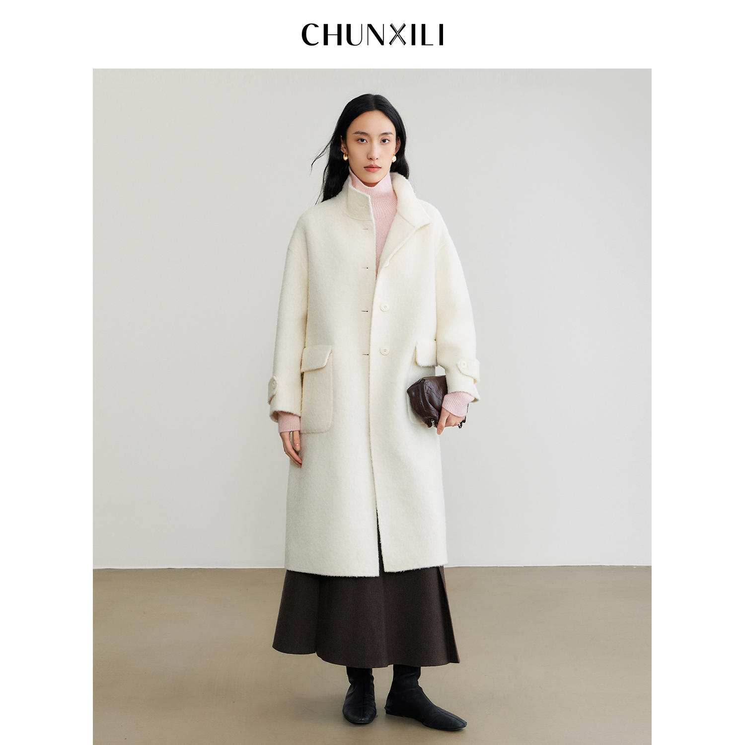 CHUNXILI/春熙里 冬季双面呢羊毛+羊驼大衣D00W54095