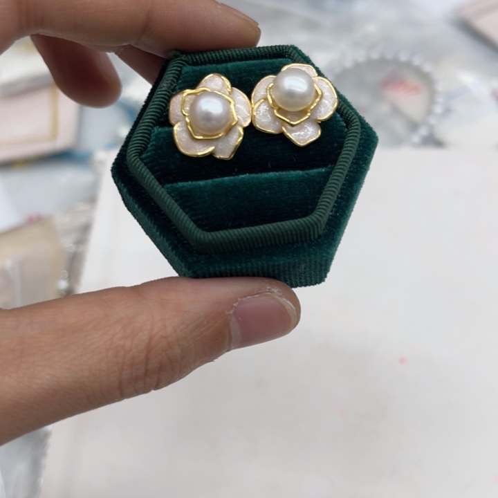 淡水珍珠颈饰银S925镶嵌18