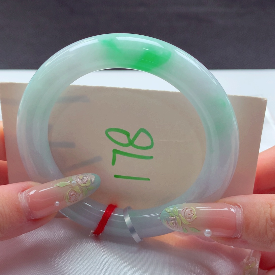 翡翠手镯未镶嵌天然缅甸翡翠A货手镯 78号