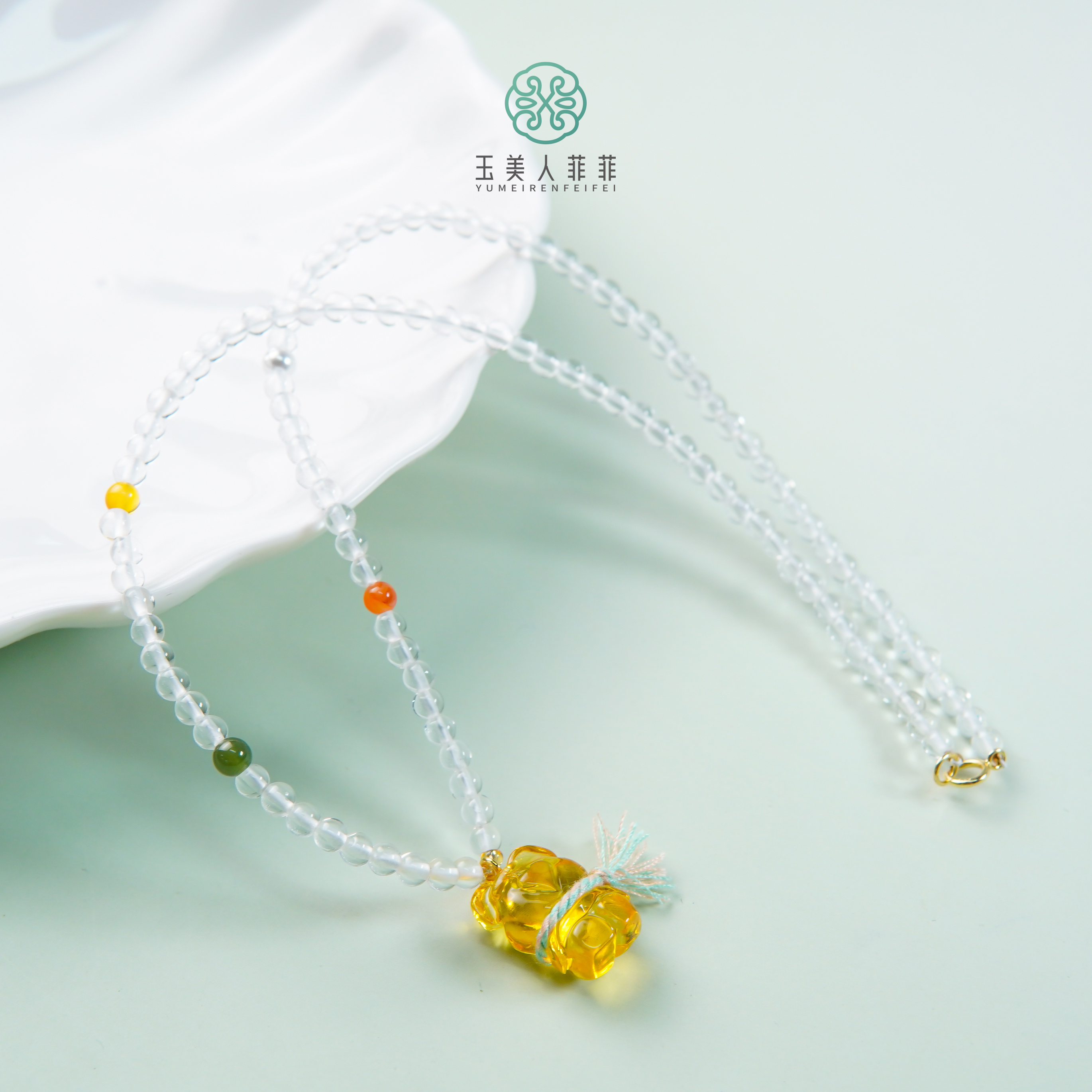 石惑珠宝·水晶diy项链约4mm~介意勿拍