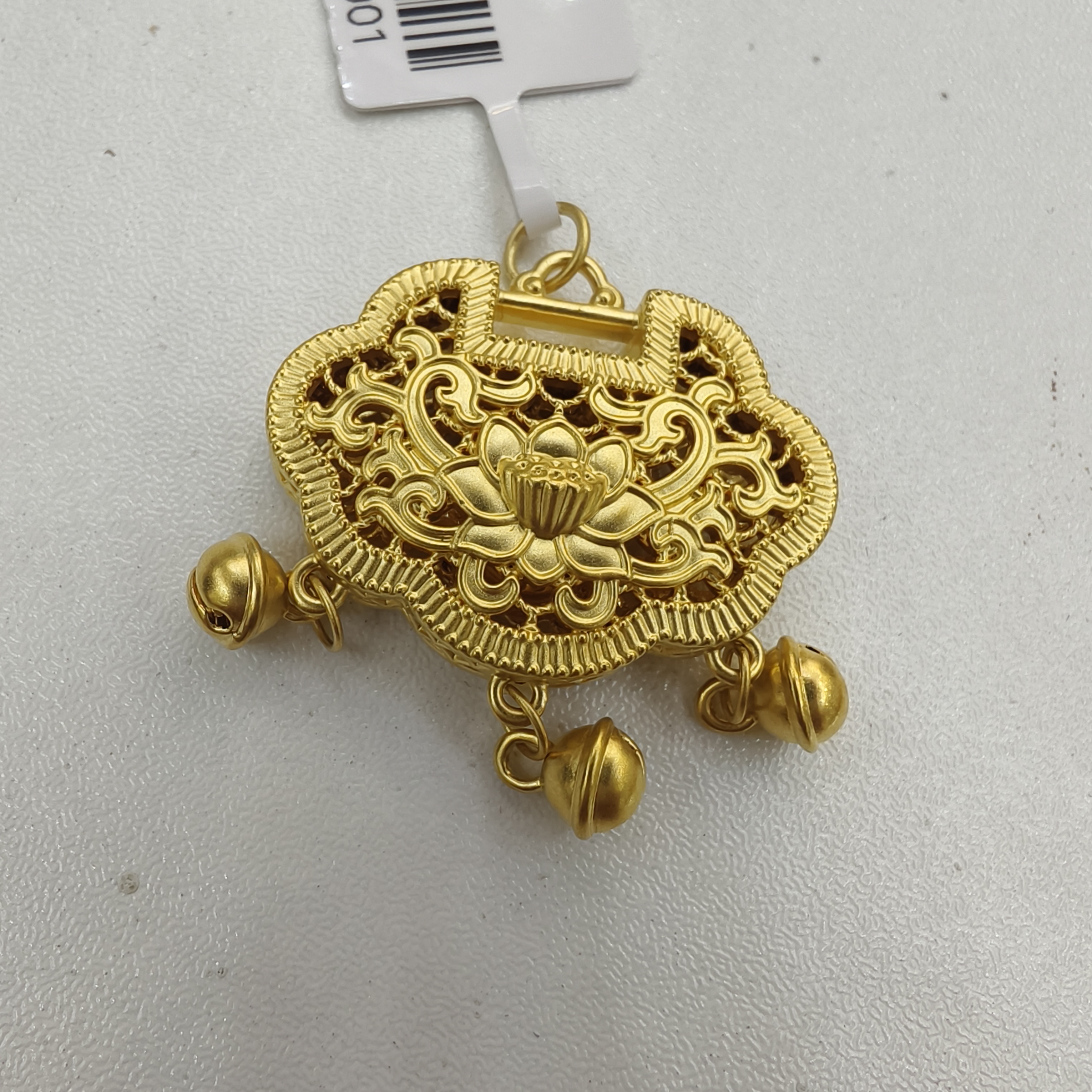 【莹莹专享】足金999投资金 锁包铃铛 GP 3.63