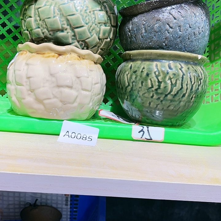 瓷片花盆多肉植物艺术品