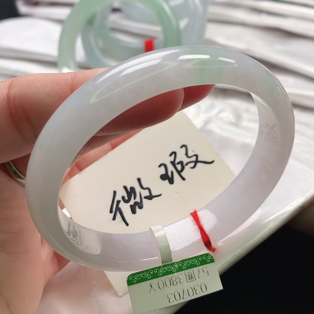 翡翠未镶嵌手镯贵妃57
