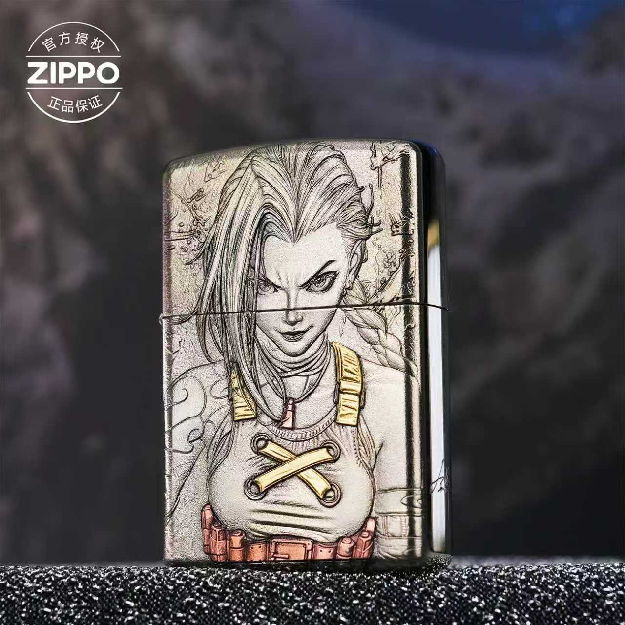 ZIPPO/之宝打火机金蝉子品白铜壳【英雄联盟金克斯】节日礼物-205