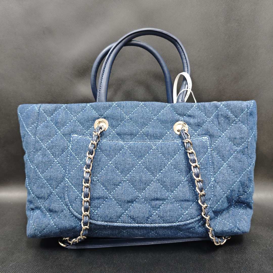SMVP 高定奢品 时尚潮流打造真皮单肩包 0641 牛仔蓝大托特