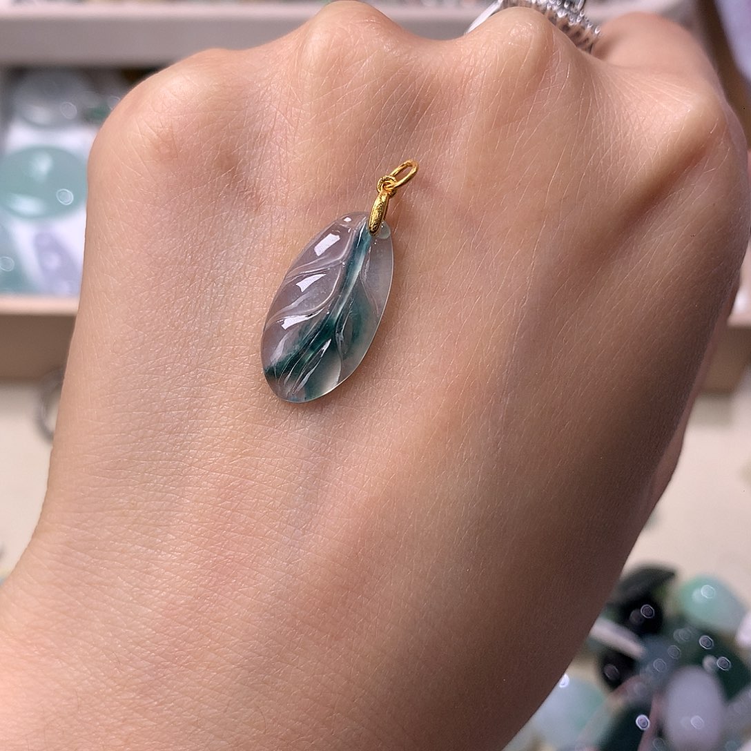 翡翠未镶嵌颈饰拍4单