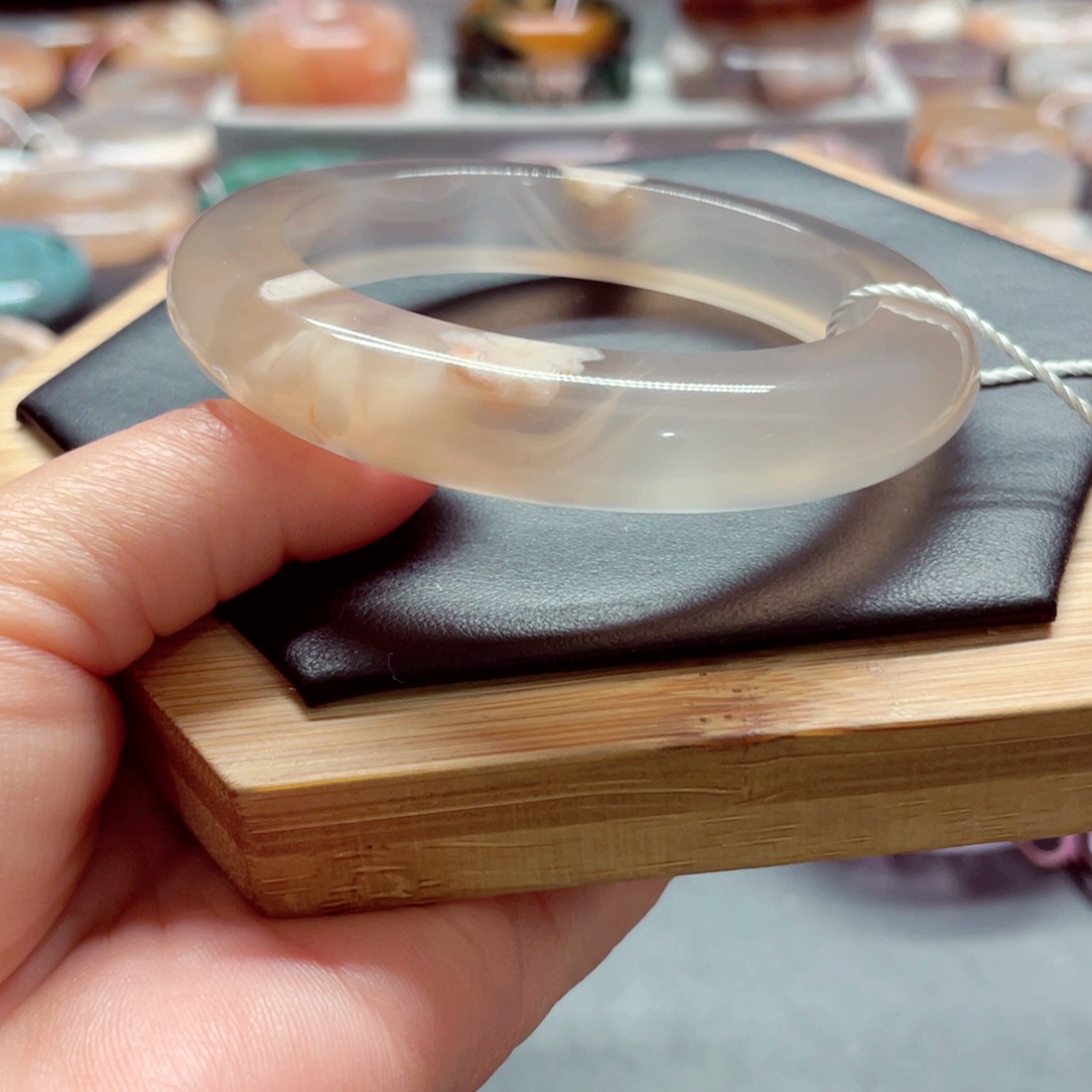 玛瑙/玉髓手镯未镶嵌叶****D1